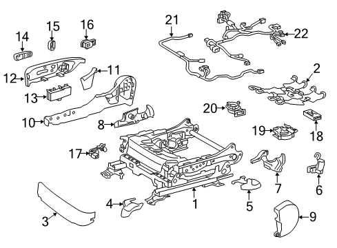 2015 Lexus ES350 Power Seats Switch, Seat Memory Diagram for 84927-33110