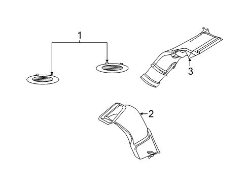 2017 Ford Police Interceptor Utility Ducts Louver Diagram for JB5Z-19893-AB