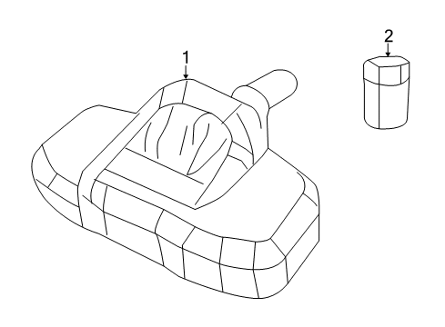 2009 Dodge Durango Tire Pressure Monitoring Trigger-Tire Pressure Monitoring Diagram for 56029387AC