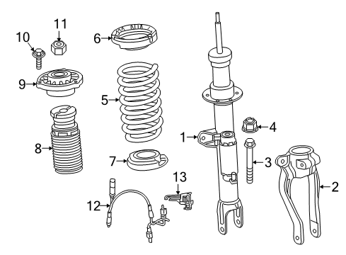 2017 BMW 540i xDrive Struts & Components - Front FRONT COIL SPRING Diagram for 31336879739