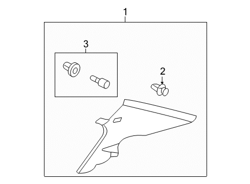 2010 Honda Accord Interior Trim - Quarter Panels Grn L, RR Plr*NH686L* Diagram for 84181-TA5-A01ZA