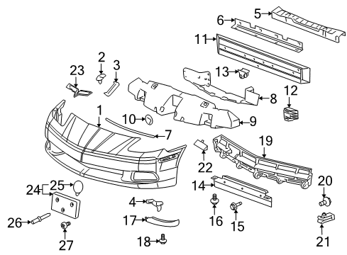 OEM GM 15805749 - Bumper Cover Reinforcement