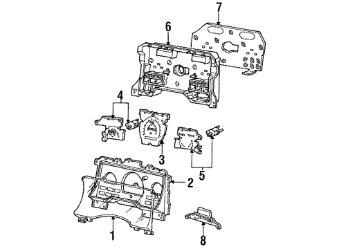 1996 Ford Windstar Instruments & Gauges Temperature/Fuel Gauge Diagram for F68Z9280A