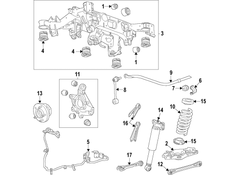 2020 Cadillac CT4 Anti-Lock Brakes Stabilizer Bar Bracket Diagram for 84352919