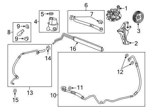 2011 Buick Regal P/S Pump & Hoses, Steering Gear & Linkage Pipe Asm-P/S Fluid Cooling Diagram for 13286331