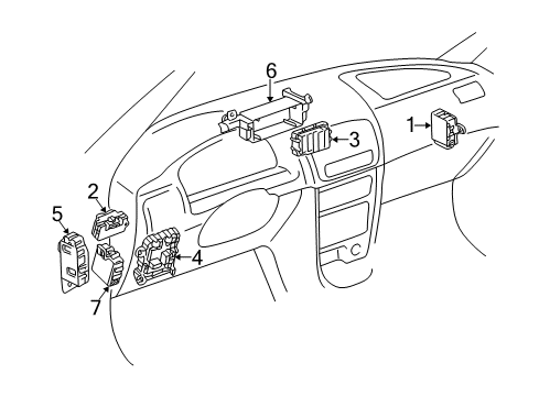 1998 Toyota Corolla Anti-Theft Components Relay Diagram for 82810-AB031