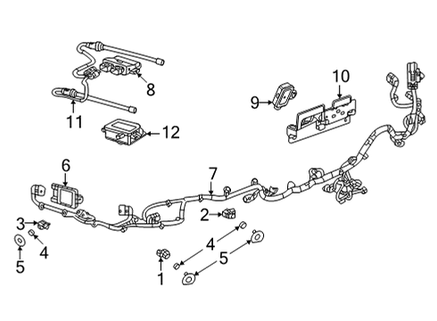 2021 Cadillac Escalade Parking Aid License Lamp Diagram for 84723576