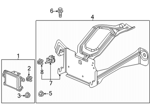 2019 Honda HR-V Cruise Control System BRACKET ASSY. Diagram for 36801-T7A-J11