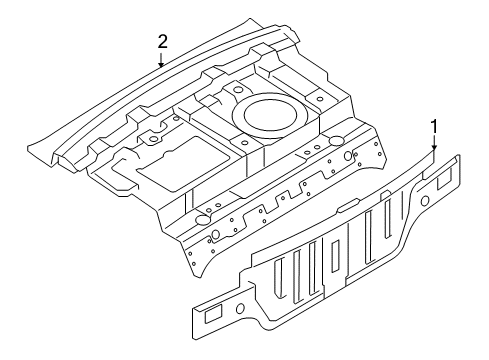 2010 Hyundai Sonata Rear Body Panel Assembly-Rear Package Tray Diagram for 69300-0A000