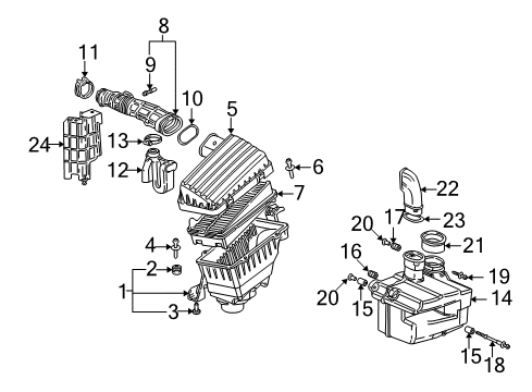 2002 Acura CL Filters Tube, Air In. Diagram for 17230-P8E-A00