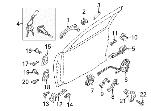 2016 Hyundai Elantra Front Door Unit Assembly-Power Window Main Diagram for 93571-3X011-RY