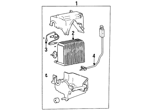 1999 Hyundai Accent Air Conditioner EVAPORATOR Unit Diagram for 97601-22003