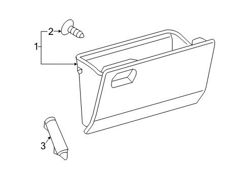 2011 Toyota Yaris Glove Box Glove Box Diagram for 55550-52170-B0