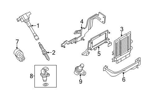 2011 Infiniti M56 Powertrain Control Engine Control Module Diagram for 23710-1MX5D