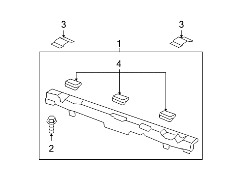 2009 Honda Ridgeline Interior Trim - Rear Body Lining Assy., RR. Panel *NH607L* (TU DARK GRAY) Diagram for 84640-SJC-A01ZB