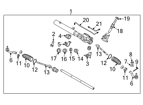 2017 Kia K900 Steering Column & Wheel, Steering Gear & Linkage Clip Diagram for 577293T200