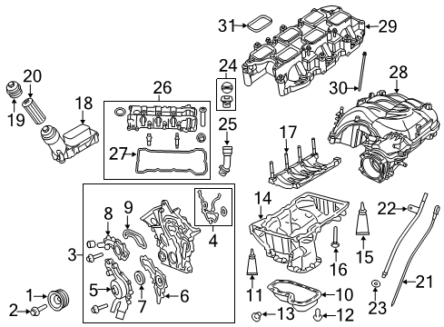 2017 Ram 1500 Engine Parts, Mounts, Cylinder Head & Valves, Camshaft & Timing, Oil Pan, Oil Pump, Crankshaft & Bearings, Pistons, Rings & Bearings, Variable Valve Timing Indicator-Engine Oil Level Diagram for 68154682AB