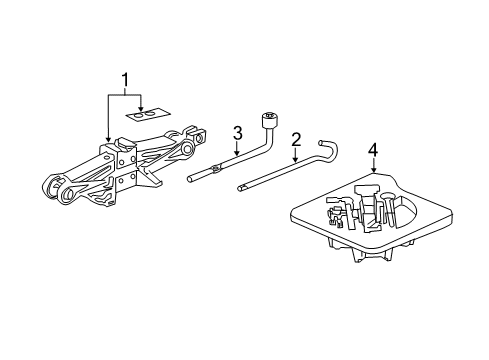 2009 Honda Accord Jack & Components Box, Tool Diagram for 84541-TA0-A00