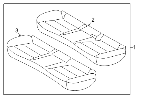 2021 Hyundai Ioniq Rear Seat Components CUSHION ASSY-RR SEAT Diagram for 89100-G2015-WSC