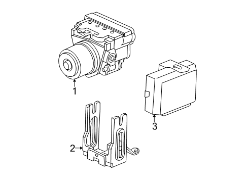 2002 Acura MDX ABS Components Control Unit (Vtm-4) Diagram for 48310-PGJ-023