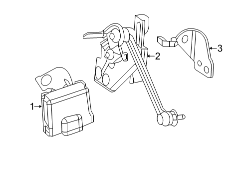 2018 Acura RLX Ride Control Stay, Rear Leveling Sensor Diagram for 33147-TY3-000