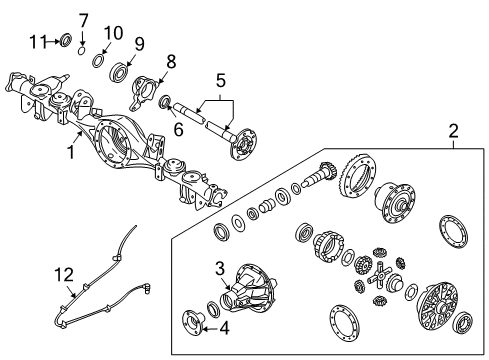 2006 Kia Sorento Anti-Lock Brakes Ring-Sensor, Rear Abs Diagram for 527003E471