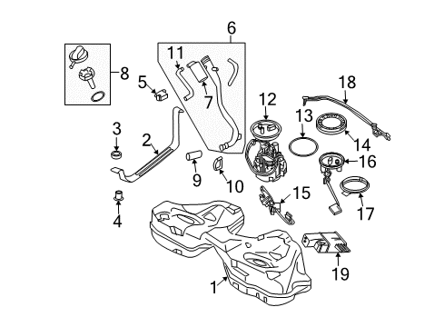 2006 BMW 750Li Fuel Supply Hose Diagram for 16117175218