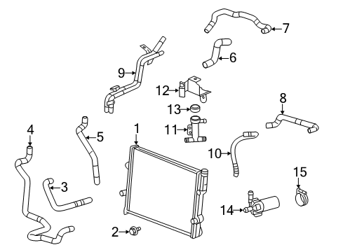 2011 Cadillac CTS Intercooler Intercooler Drain Plug Diagram for 89025034