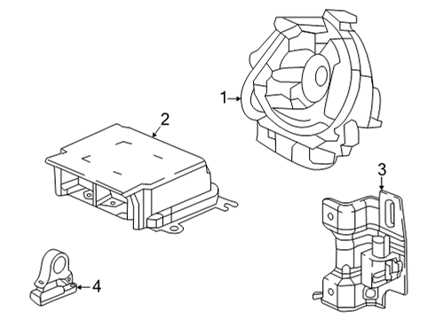 2022 Honda Civic Air Bag Components SENSOR, SIDE IMPACT Diagram for 77970-TZR-S11