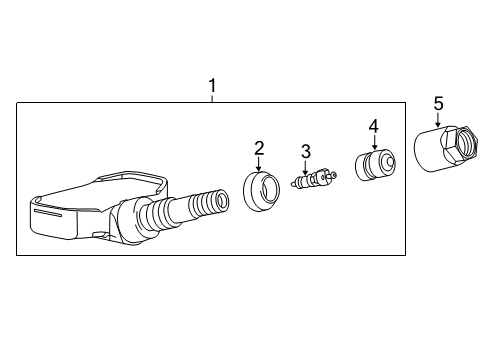 2013 Cadillac ATS Tire Pressure Monitoring Sensor Diagram for 22959744