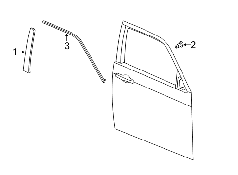 2017 Dodge Charger Exterior Trim - Front Door APPLIQUE-B Pillar Diagram for 57010426AE