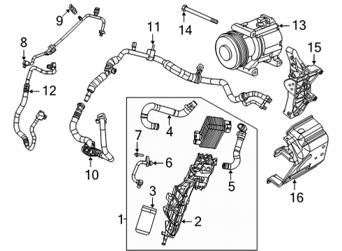 2019 Jeep Renegade A/C Condenser, Compressor & Lines COMPRESSO-Air Conditioning Diagram for 68245074AA