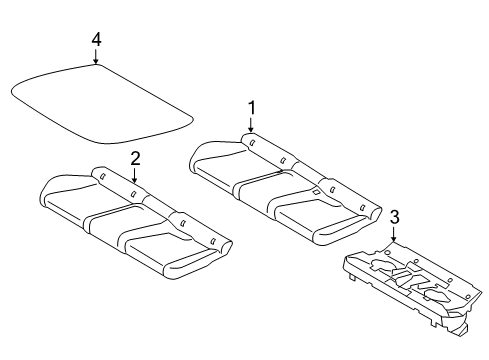 2019 BMW X6 Heated Seats Foam Section, Seat Diagram for 52207327957