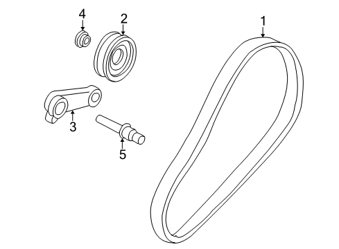 1997 Honda CR-V Belts & Pulleys Bolt, Special (10X35) Diagram for 90054-P3F-000