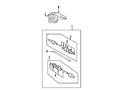 2002 Chevrolet Venture Rear Axle Shafts & Joints, Differential, Propeller Shaft Propeller Shaft Assembly Diagram for 12563488