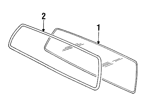 1991 Dodge Dakota Glass & Hardware - Back Glass WEATHERSTRIP Backlite Diagram for 4482152