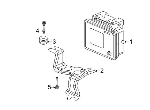 2021 Honda Insight Anti-Lock Brakes BRACKET, MODULATOR Diagram for 57115-TXM-A00