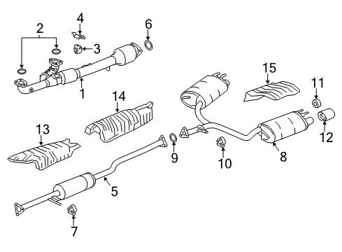 2016 Honda Accord Exhaust Components Converter Diagram for 18150-5G0-A61