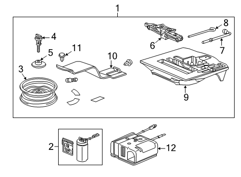 2017 Acura RLX Jack & Components Disk, Wheel (17X4T) (Topy) Diagram for 42700-TK4-A51