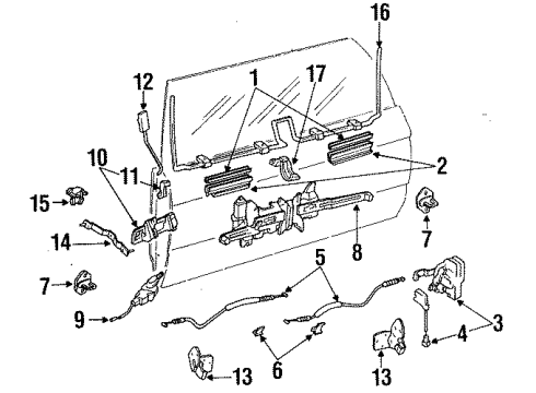 1993 Toyota 4Runner Door & Components Switch, Door Lock Diagram for 84535-89103