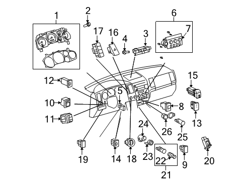 2009 Toyota Sequoia Mirrors Mirror Assembly Diagram for 87940-0C203