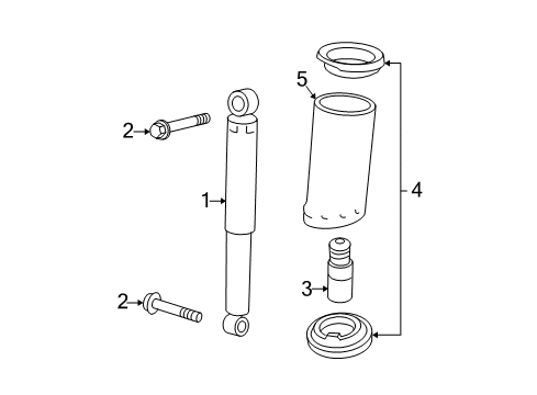 2005 Chevrolet Equinox Shocks & Components - Rear Spring Diagram for 15775613