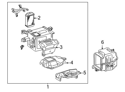 1999 Toyota Sienna Heater Core & Control Valve Control Valve Diagram for 87240-08020