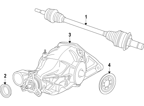 2012 Dodge Durango Rear Axle, Differential, Drive Axles, Propeller Shaft Rear Drive Shaft Diagram for 52123472AF