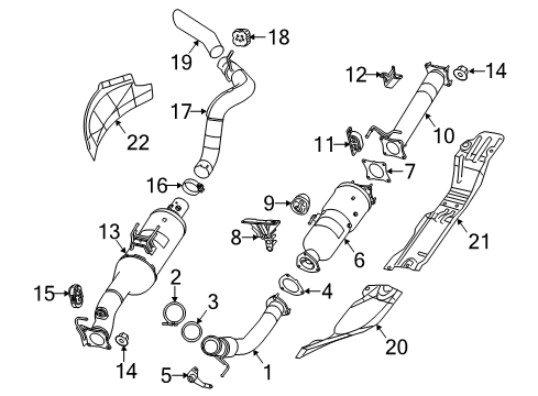 2015 Ram 3500 Exhaust Components Exhaust Tail Pipe Diagram for 68143580AD