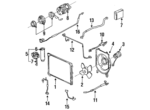 1994 Acura Legend Air Conditioner Pipe A, Suction Diagram for 80321-SP0-A04