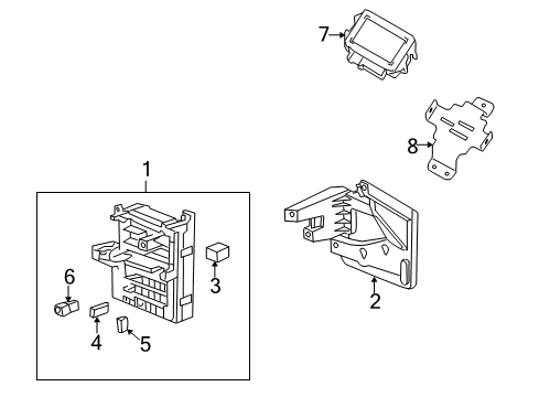 2013 Cadillac CTS Electrical Components Bracket Diagram for 20831986