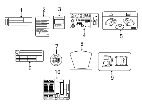 2017 Cadillac XT5 Information Labels AC Label Diagram for 84468779