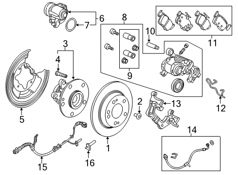 2019 Honda Civic Parking Brake Harness Assy., L. Epb Diagram for 47560-TGN-G52