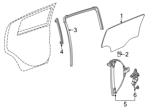 2014 Chevrolet Spark Rear Door Run Weatherstrip Diagram for 95157181